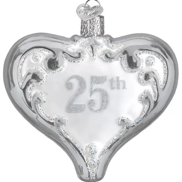 Sale 25Th Anniversary Heart Ornament - Engaged, Wedding, & Anniversary