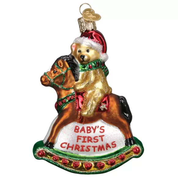 Cheap Baby's 1St Christmas Rocking Horse Ornament - Baby