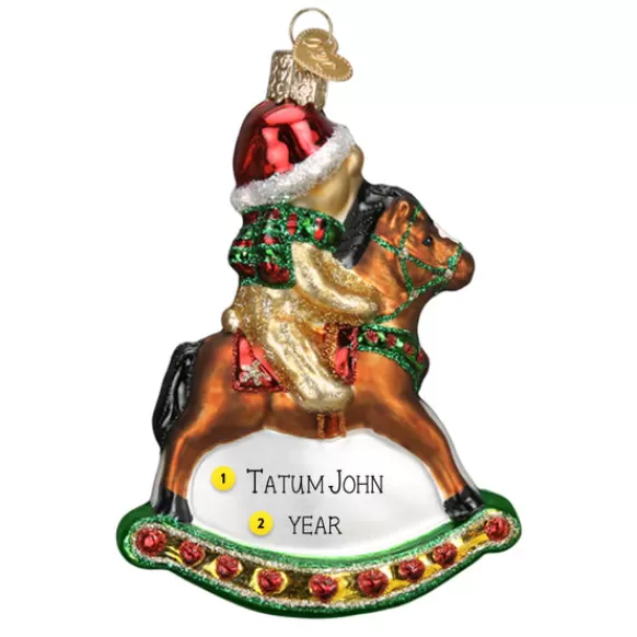 Cheap Baby's 1St Christmas Rocking Horse Ornament - Baby