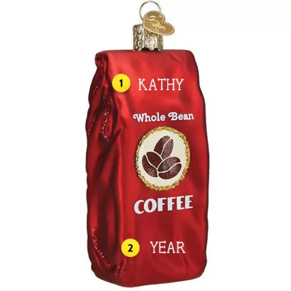 Online Old World Christmas Bag Of Coffee Beans Ornament -