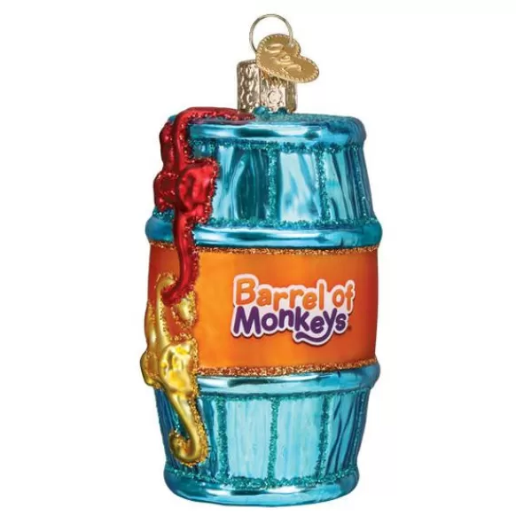 Store Barrel Of Monkeys Ornament - Fun & Games