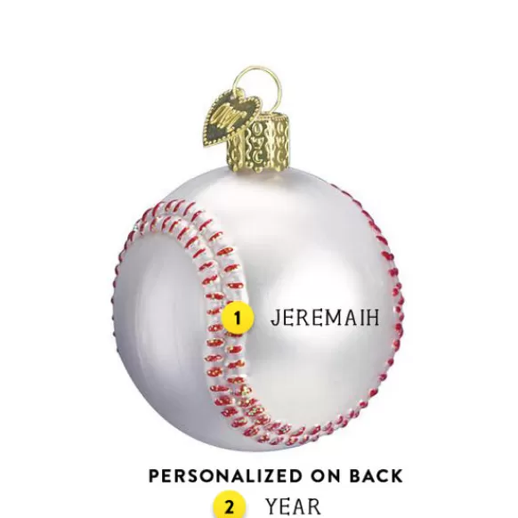 Hot Old World Christmas Baseball Ornament -