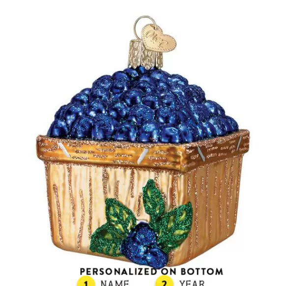 New Old World Christmas Basket Of Blueberries Ornament -