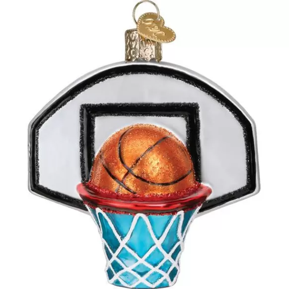 New Old World Christmas Basketball Hoop Ornament -