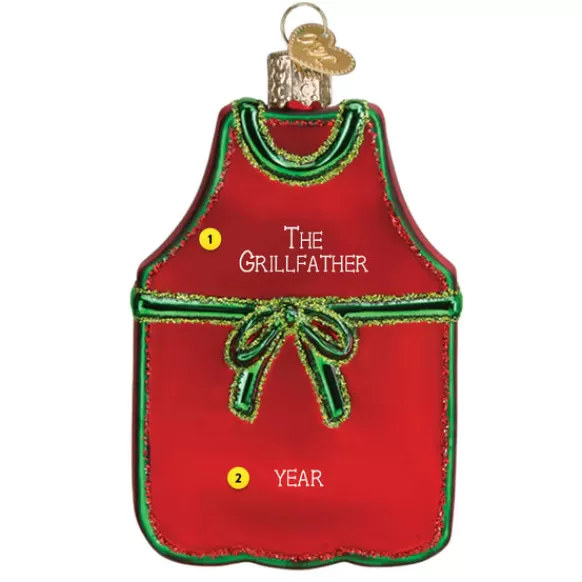 New Old World Christmas Bbq Apron Ornament -