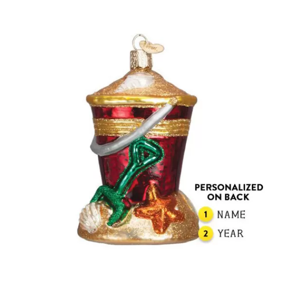 New Old World Christmas Beach Bucket Ornament -