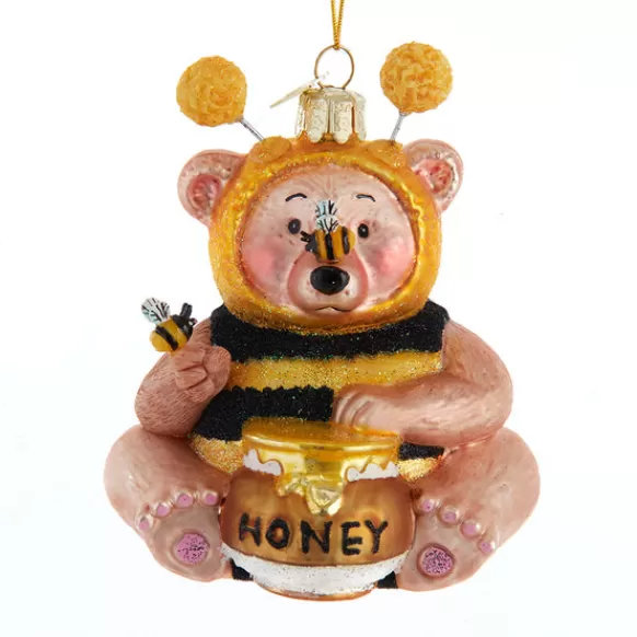 New Bear Dressed In Bee Outfit Ornament Garden, Birds & Insects
