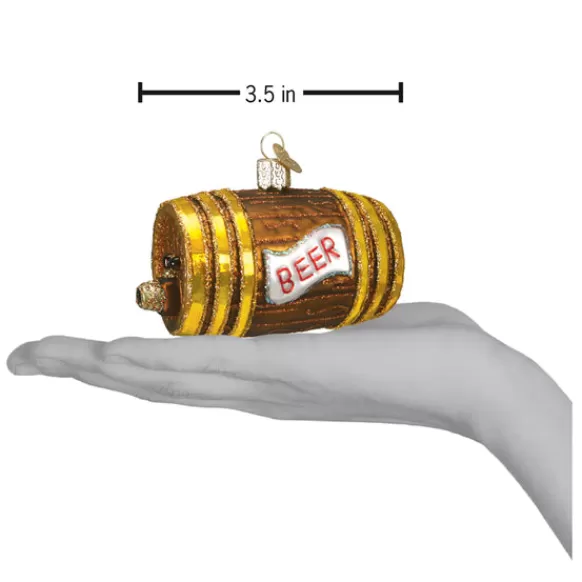 New Old World Christmas Beer Keg, Glass Ornament -