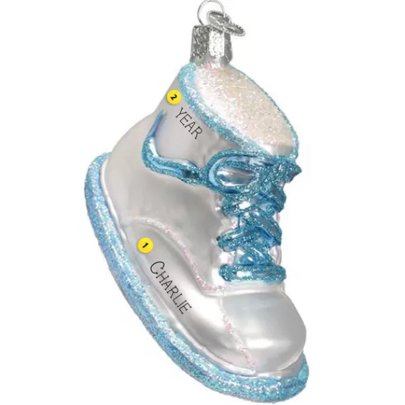 Discount Blue, Baby Shoe Ornament - Baby