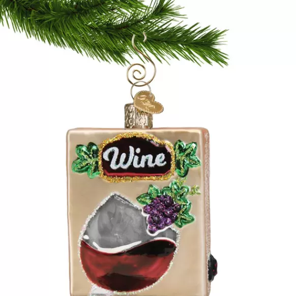 Store Old World Christmas Boxed Wine Ornament -