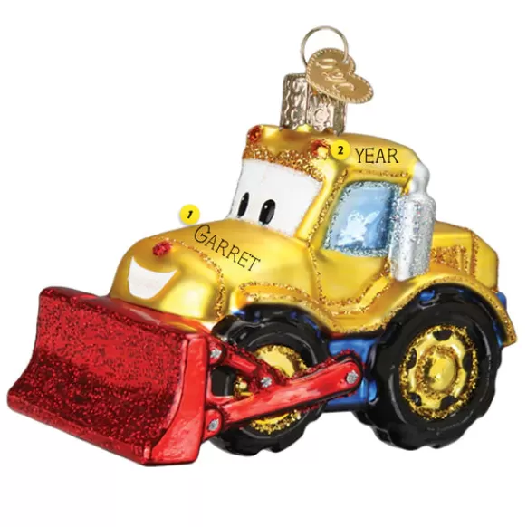 Shop Bright-Eyed Bulldozer Ornament - Kids