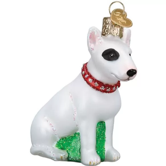 Cheap Old World Christmas Bull Terrier Dog Ornament -