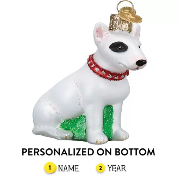 Cheap Old World Christmas Bull Terrier Dog Ornament -