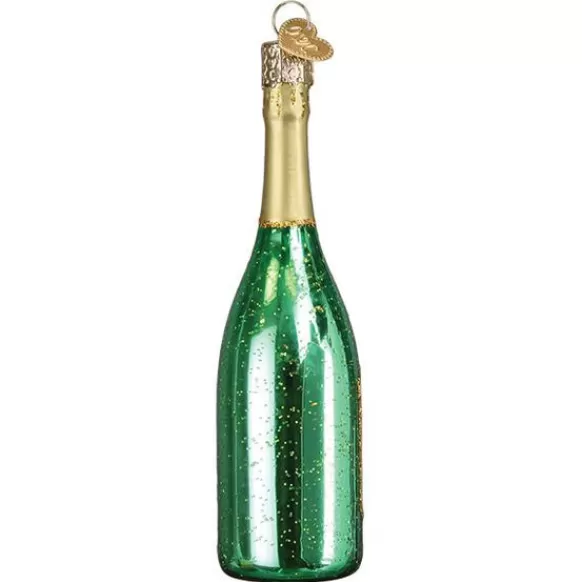 Online Champagne Bottle Ornament - Engaged, Wedding, & Anniversary