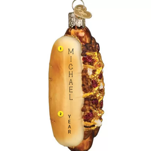 Cheap Old World Christmas Chili Cheese Dog Ornament -