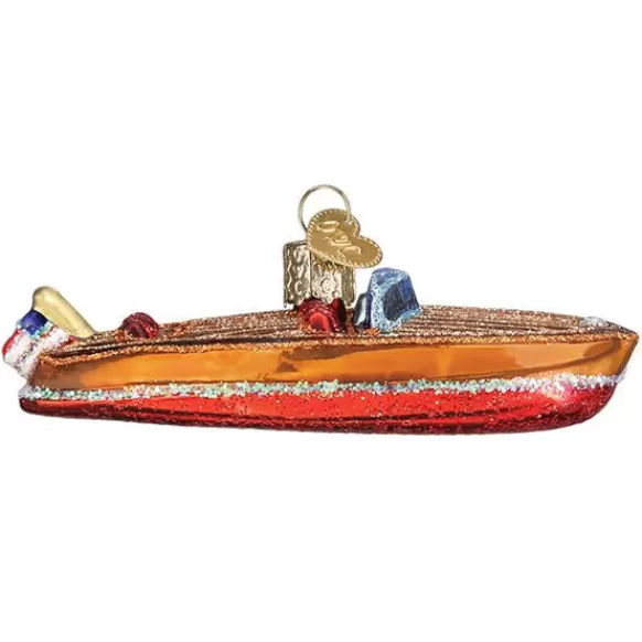 Hot Old World Christmas Classic Wooden Boat -