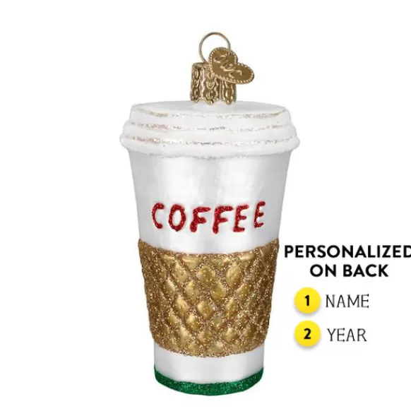 Clearance Old World Christmas Coffee To Go Ornament -
