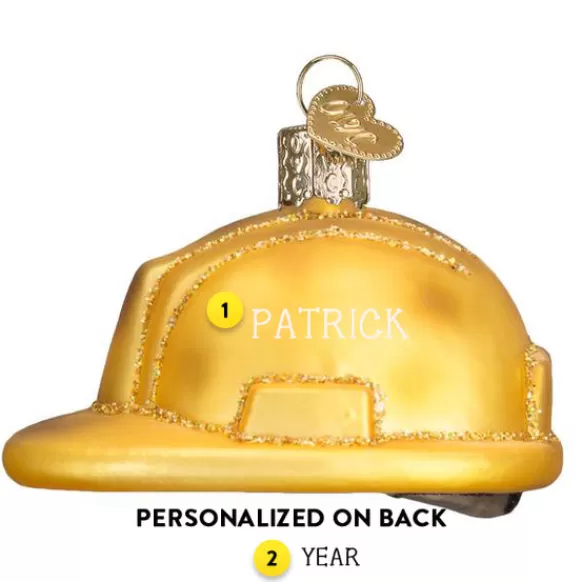 Sale Old World Christmas Construction Helmet Ornament -
