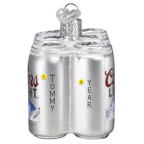 New Old World Christmas Coors Light Six Pack Ornament -