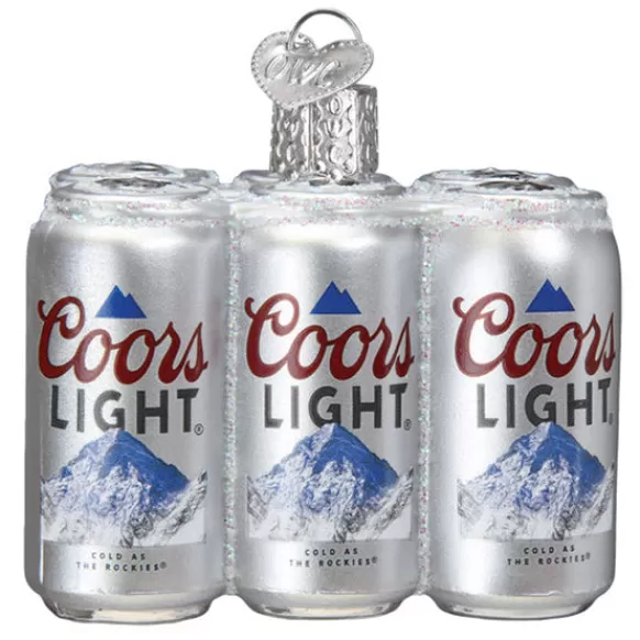 New Old World Christmas Coors Light Six Pack Ornament -