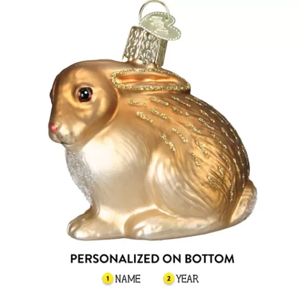 Fashion Cottontail Bunny Ornament - Animals