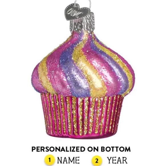 Fashion Old World Christmas Cupcake Ornament -