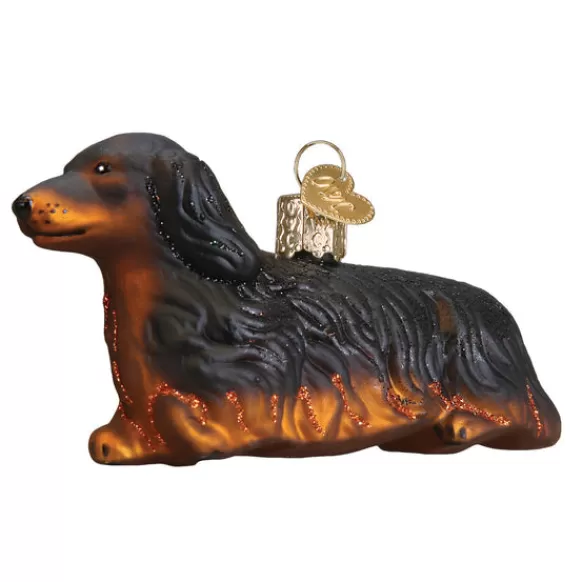 Cheap Old World Christmas Dachshund Ornament Long-Haired -