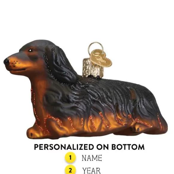 Cheap Old World Christmas Dachshund Ornament Long-Haired -