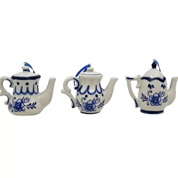 Cheap Delft Blue Teapot Ornament Household
