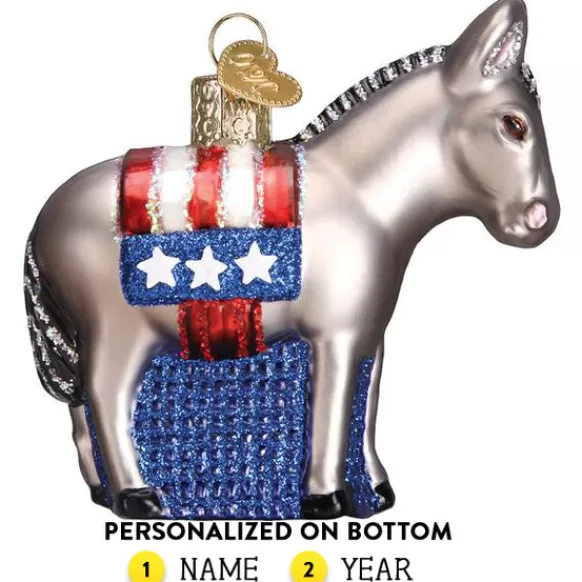Discount Democratic Donkey Ornament - Military & Patriotic