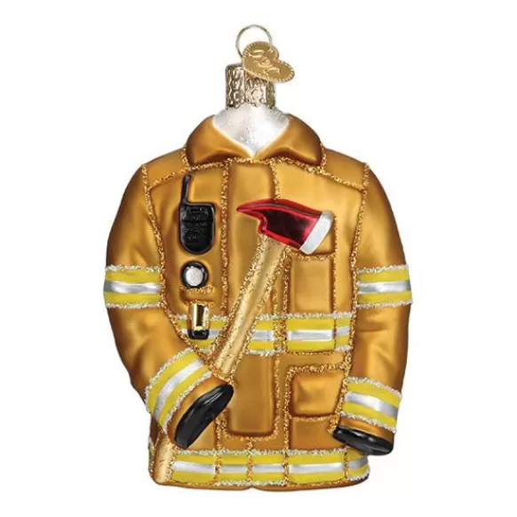 Store Old World Christmas Firefighter's Coat Ornament -