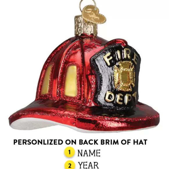 Online Old World Christmas Fireman's Helmet Ornament -