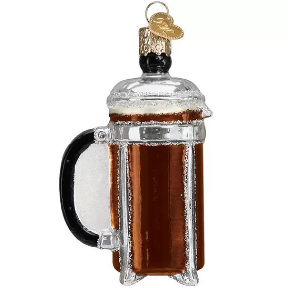 Cheap Old World Christmas French Coffee Press Ornament -