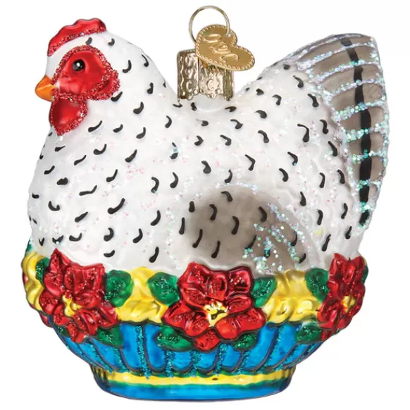 Sale French Hen Ornament - Horse & Farm