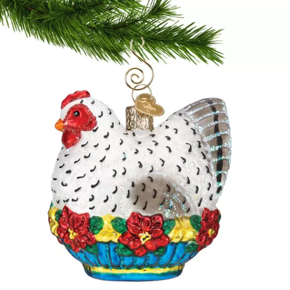 Sale French Hen Ornament - Horse & Farm