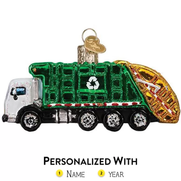 New Old World Christmas Garbage Truck Ornament -