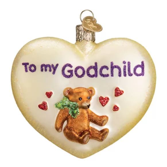 New Godchild Heart Ornament - Family Members
