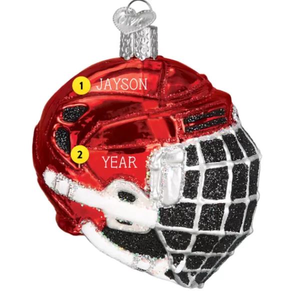 Hot Old World Christmas Hockey Helmet Ornament -