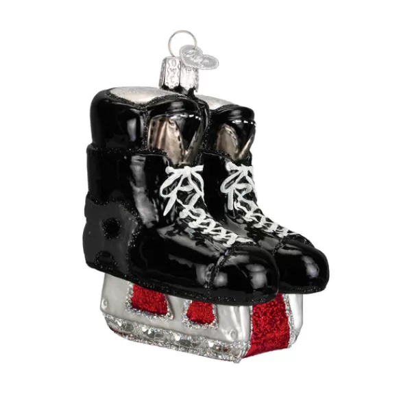 Cheap Old World Christmas Hockey Skate Ornament -