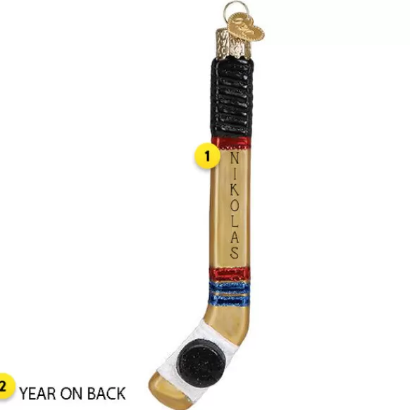 Best Old World Christmas Hockey Stick Ornament -