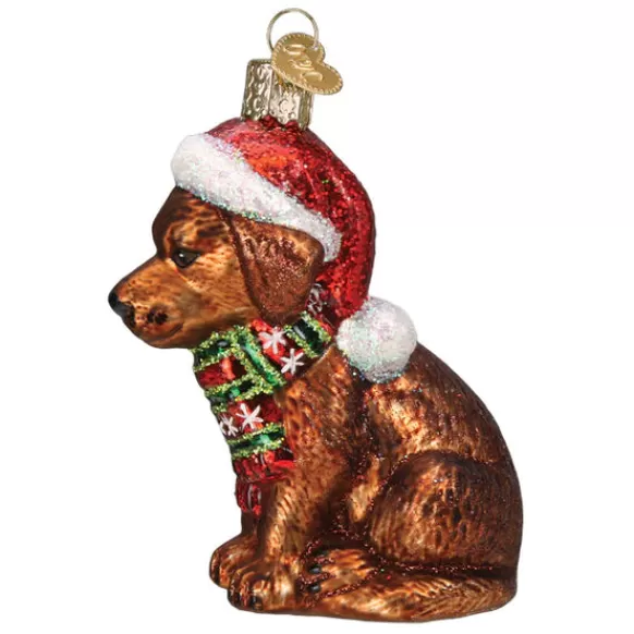 Flash Sale Old World Christmas Holiday Chocolate Labrador Puppy Ornament -