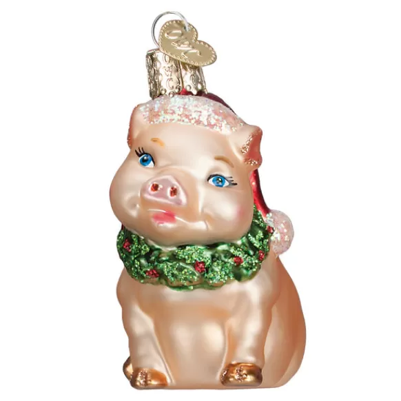 New Holly Pig Ornament - Animals