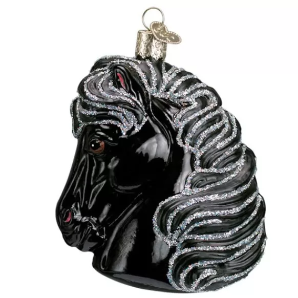 Clearance Horse Head Ornament - Black - Animals