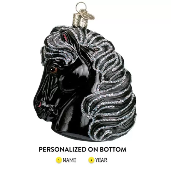 Clearance Horse Head Ornament - Black - Animals