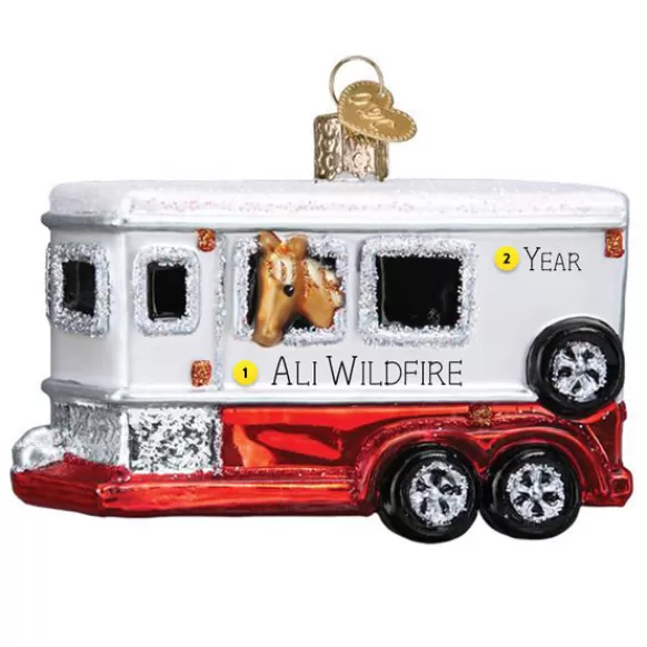 Discount Horse Trailer Ornament - Animals