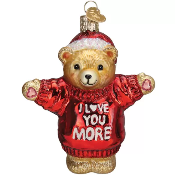 Outlet I Love You More Bear Ornament - Couples