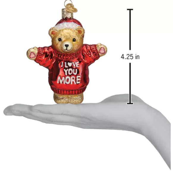 Outlet I Love You More Bear Ornament - Couples