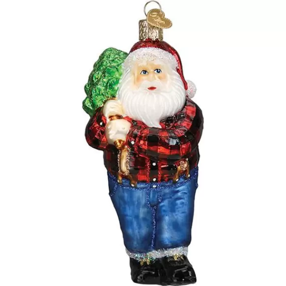 Cheap Old World Christmas Lumberjack Santa Ornament -