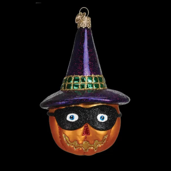 Online Masked Witch Jack O' Lantern Ornament - Halloween