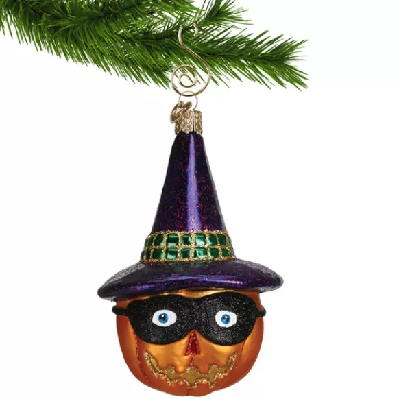 Online Masked Witch Jack O' Lantern Ornament - Halloween